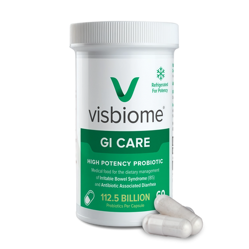 Visbiome® GI Care High Potency Probiotic, 112.5B CFU, 60 Capsules | Original De Simone Formulation®, Multi-Strain, Refrigerated Probiotics, Low FODMAP Certified, Gluten-Free